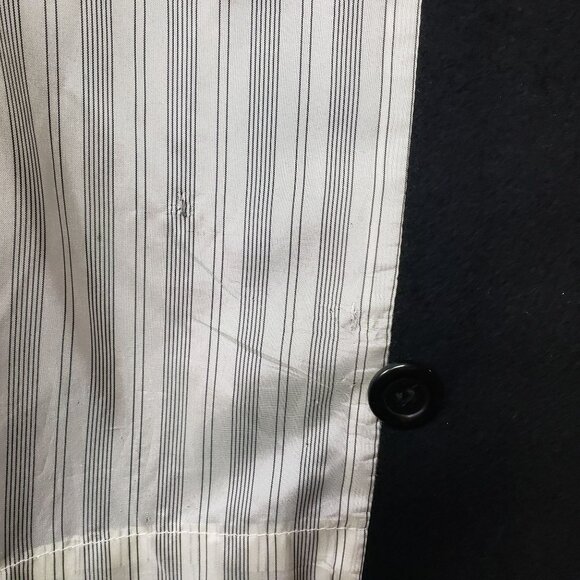 Hunter's Run Womens Blk Pea Coat 100% Wool & Genuine Leather Sz M (11) EXCELLENT - Picture 6 of 8